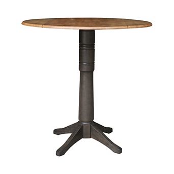 International Concepts 42.3 in Unfinished Round Dual Drop Leaf Pedestal Table