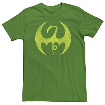 Men's Marvel Ironfist Yellow Dragon Logo Tee