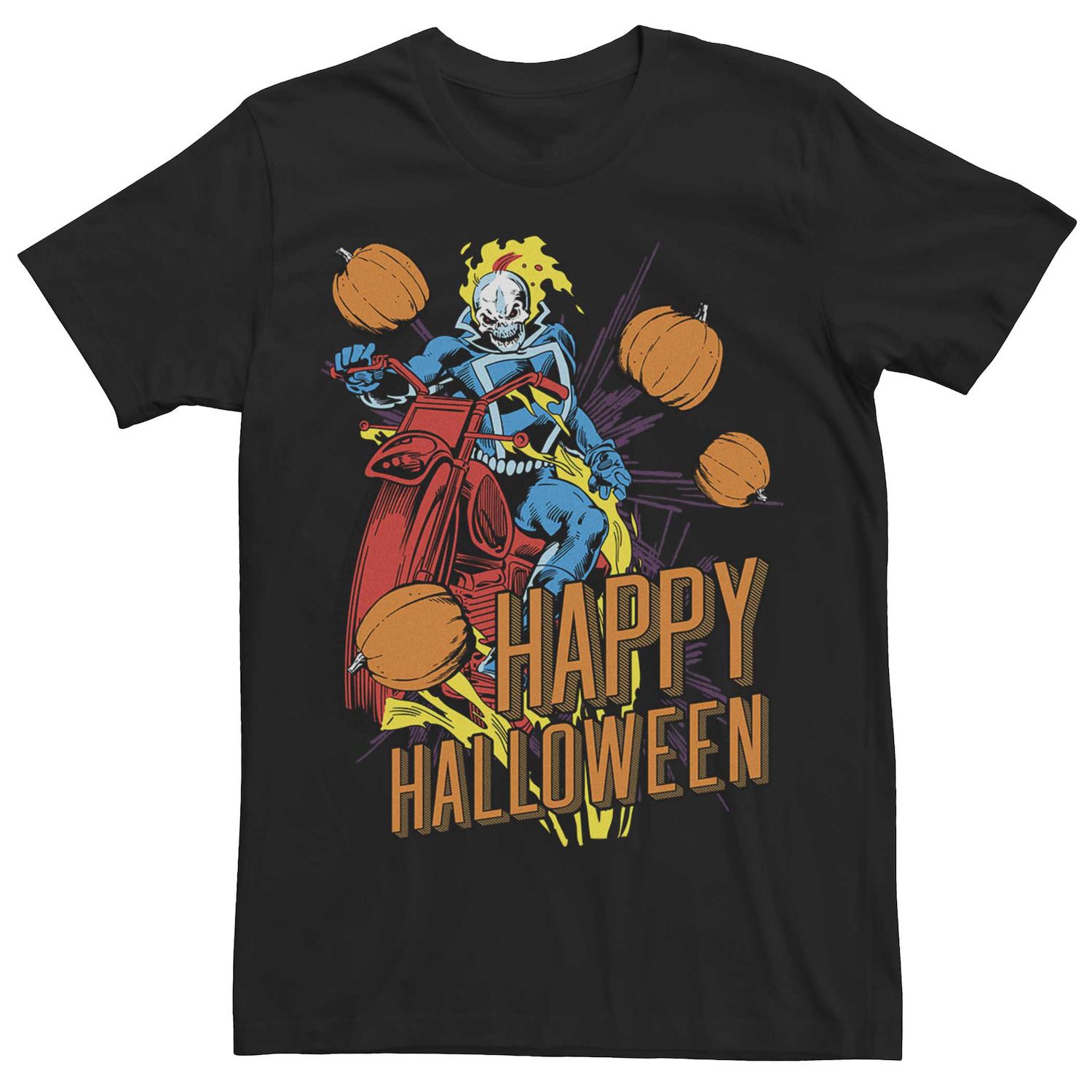 Image for Licensed Character Men's Marvel Ghost Rider Happy Halloween Tee at Kohl's.