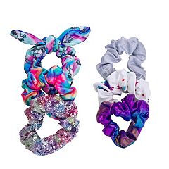 Sequin Unicorn & Chrome Scrunchie Set