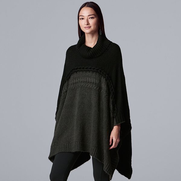 The Cable Knit Poncho Sweater –