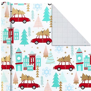 Hallmark Christmas Quirky Trend Wrapping Paper Bundle (4-Pack) 
