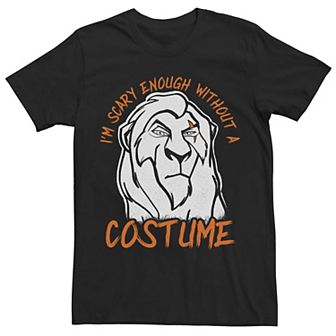 Disney's The Lion King Scar Men's Scary Enough Without A Costume Tee