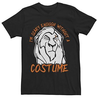 Disney's The Lion King Scar Men's Scary Enough Without A Costume Tee