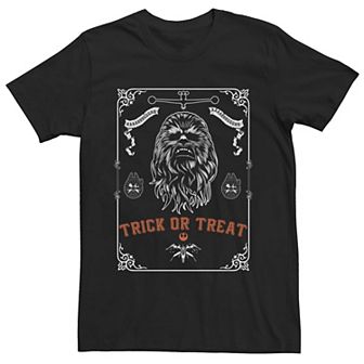 Men's Star Wars Trick Or Treat Chewbacca Outline Poster Tee