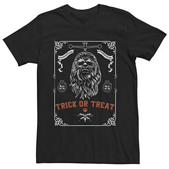 Men's Star Wars Trick Or Treat Chewbacca Outline Poster Tee