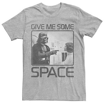 Men's Star Wars Darth Vader And Leia Give Me Some Space Tee