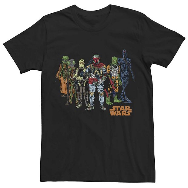 Men's Star Wars Bounty Hunter Colorful Sketch Tee