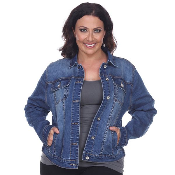 white denim jacket plus size