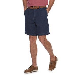 Men S Croft Barrow Classic Fit Flex Tab Pleated Denim Shorts