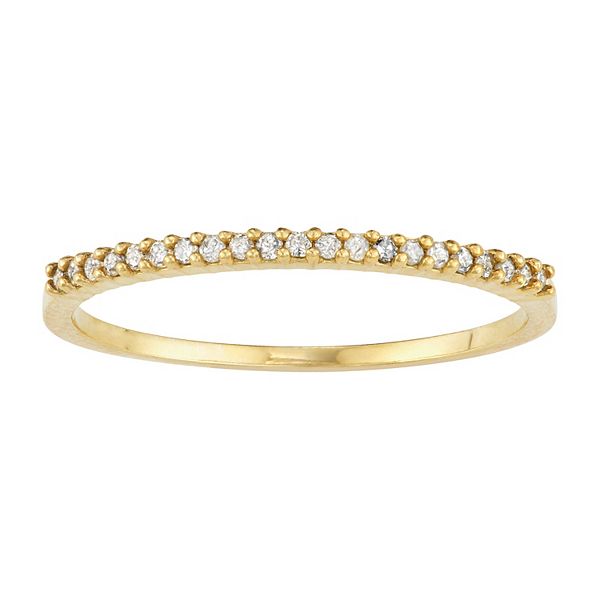 Tiara 10k Gold 1/10 Carat TW Diamond Band Ring