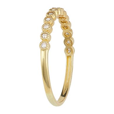 10k Gold 1/7 Carat TW Diamond Band Ring