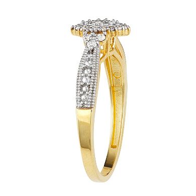 10k Gold 1/5 Carat TW Diamond Marquise Ring
