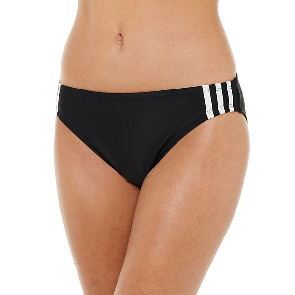 adidas Originals adicolor three stripe logo zip up bikini top in hazy copper