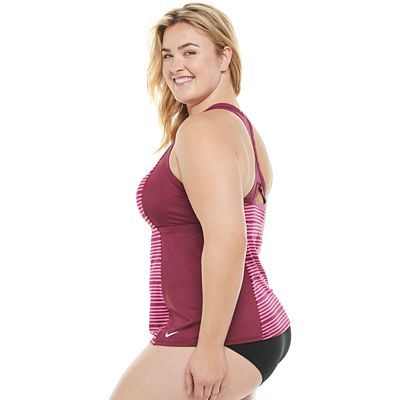 Plus Size Nike Racerback Tankini Top