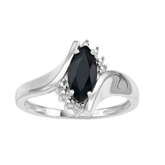 Gemminded 10k Gold Onyx & Diamond Accent Bypass Ring