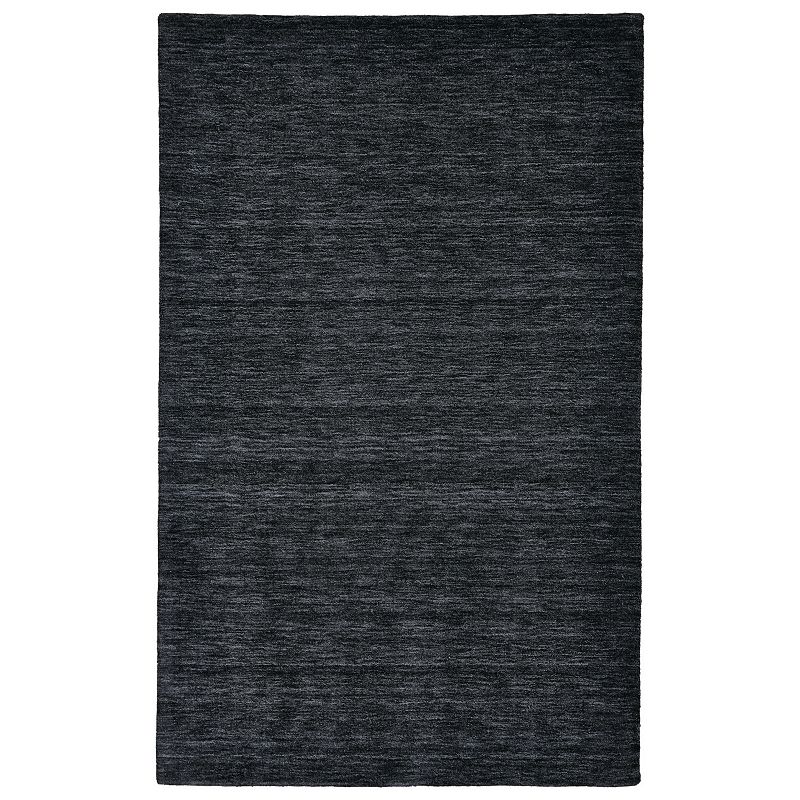 Weave & Wander Celano Black Distressed Rug, 8Ft Rnd