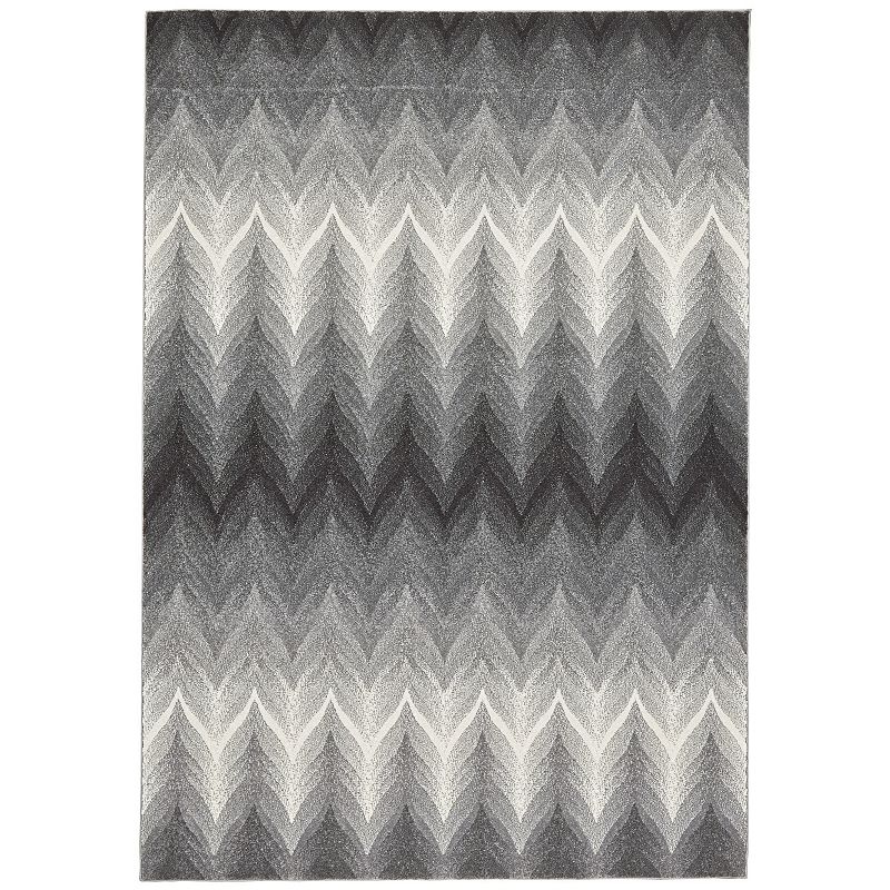 Weave & Wander Milania Round Rug, Grey, 4X6 Ft