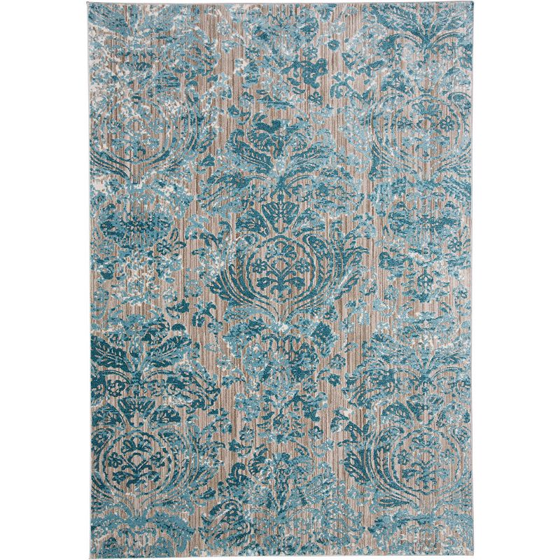 Weave & Wander Arsene Aqua Rug, Blue, 4X6 Ft