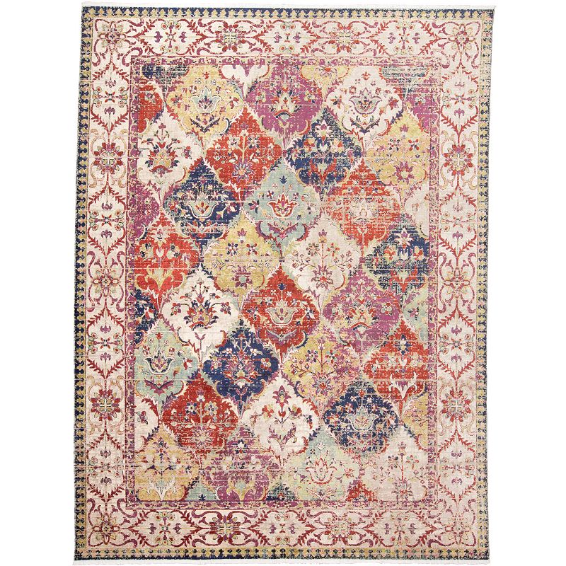 Weave & Wander Tessina Rug, Red, 7.5X9.5 Ft