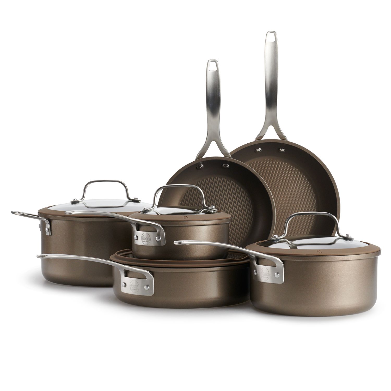 Food Network 10-pc. Textured Titanium Nonstick Cookware Set - Thumbnail 2