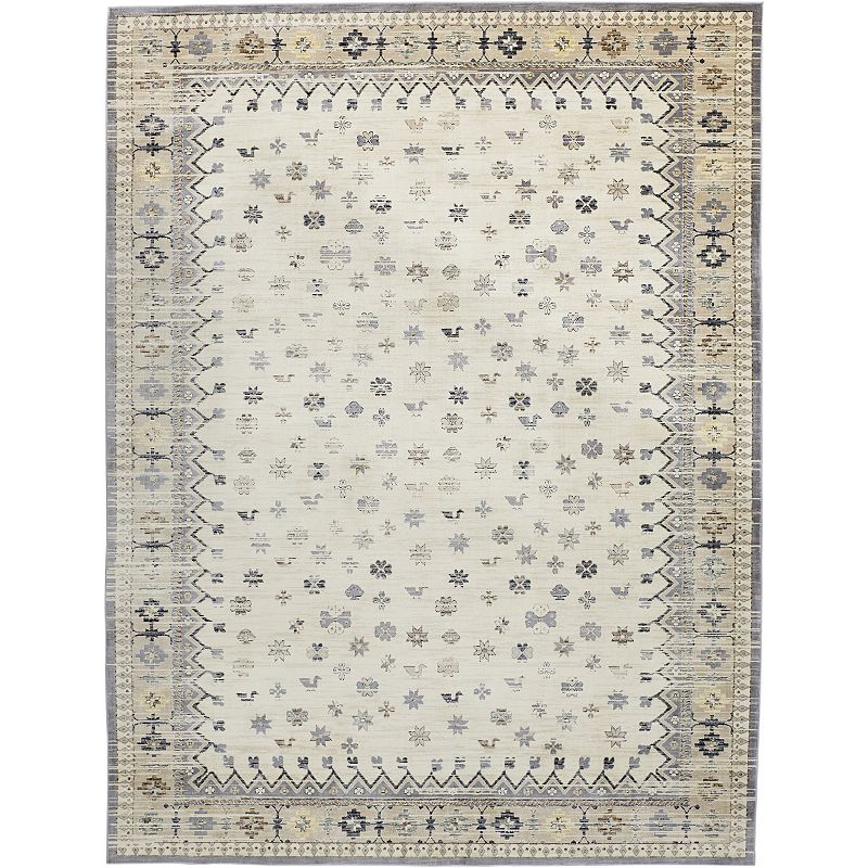 Weave & Wander Huron Beige Rug, Beig/Green, 5X8 Ft