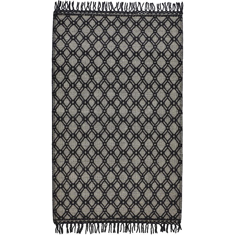 Weave & Wander Lavinda Rug, Black, 8X10 Ft