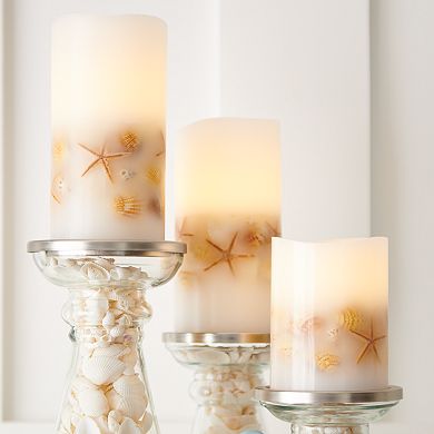 Sonoma Goods For Life LED Shell Pillar Candle