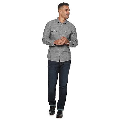 Men's Apt. 9® Regular-Fit Crosshatch Button-Down Shirt
