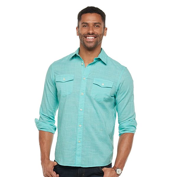 Men's Apt. 9® Regular-Fit Crosshatch Button-Down Shirt