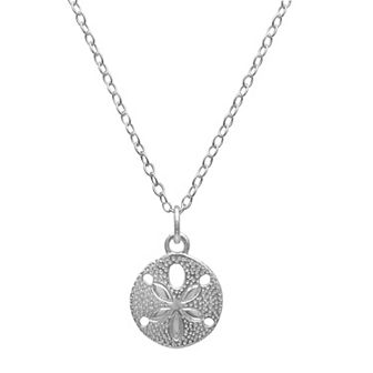 PRIMROSE Sterling Silver Round Polished Sand Dollar Pendant