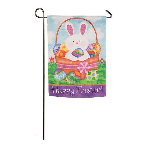 Bunny Basket Garden Flag