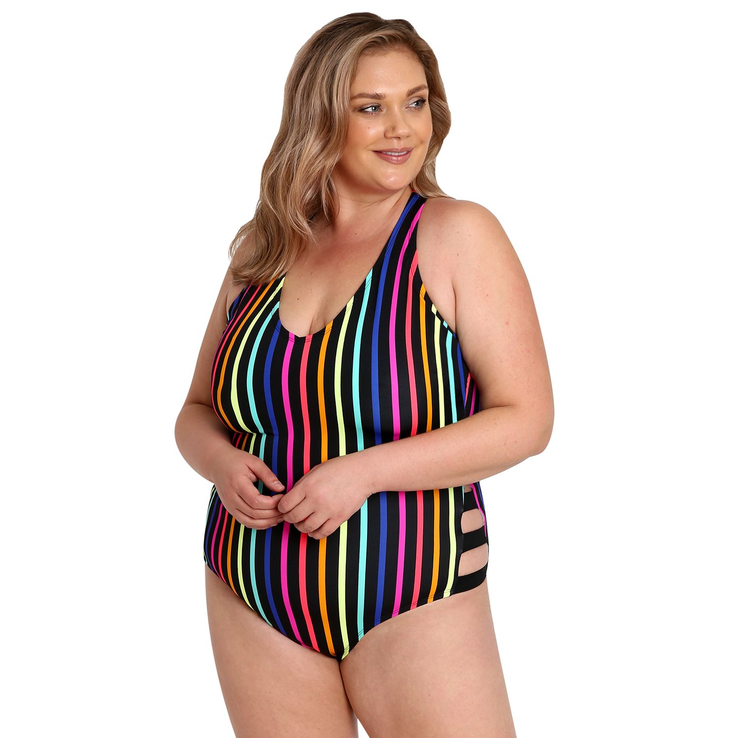 plus size neon colored bathing suits