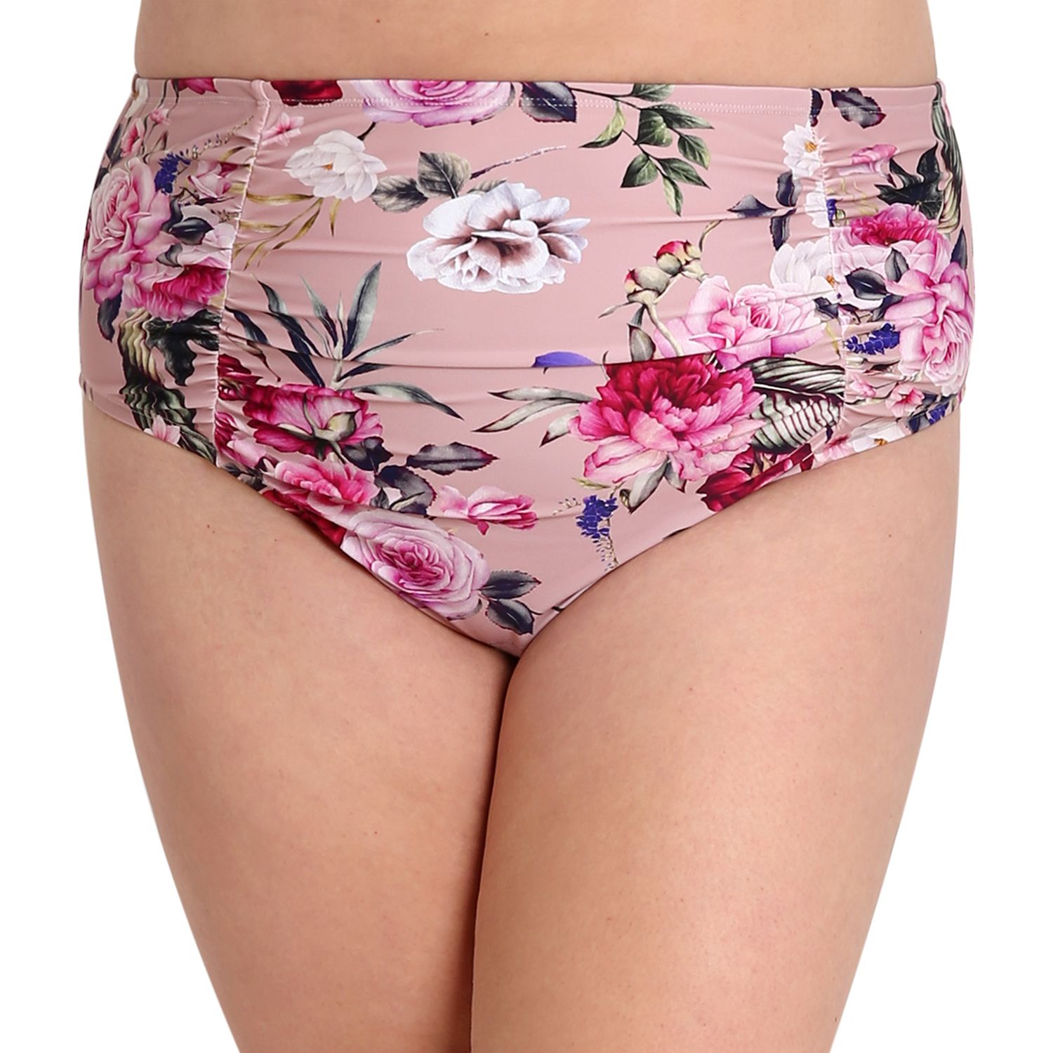 high waisted floral swim bottoms