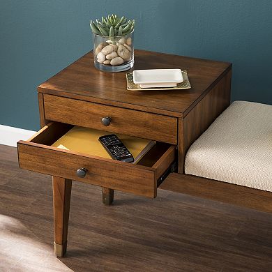 Southern Enterprises Rhoda Mid-century Modern Upholstered Storage Bench