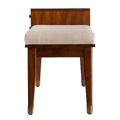 Southern Enterprises Rhoda Mid-century Modern Upholstered Storage Bench