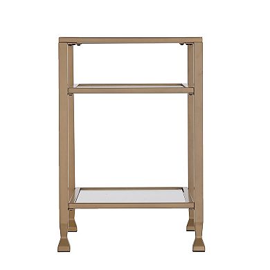 Southern Enterprises Jaymes Gold Finish End Table