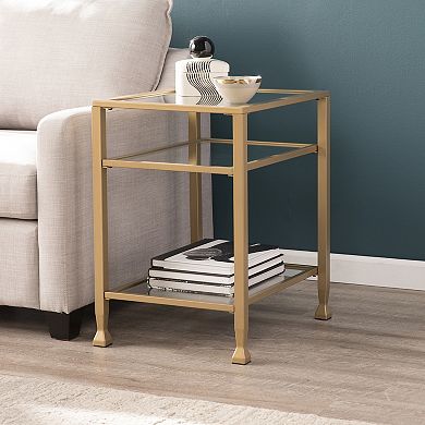 Southern Enterprises Jaymes Gold Finish End Table
