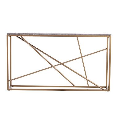 Southern Enterprises Arendal Faux Stone Console Table