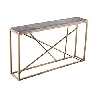 Southern Enterprises Arendal Faux Stone Console Table