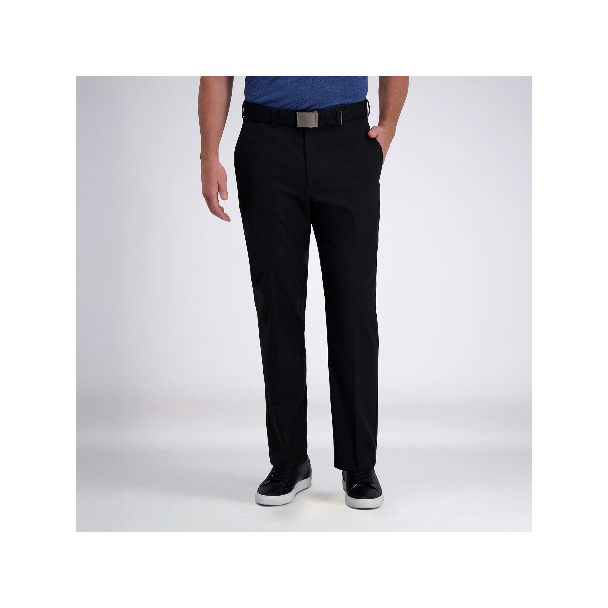 Mens Haggar® Cool Right® Performance Flex Classic-Fit Flat-Front Pants, 