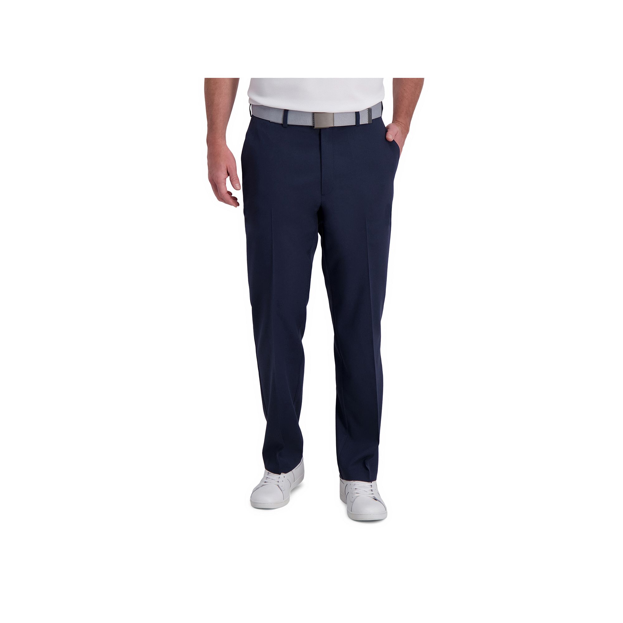Mens Haggar® Cool Right® Performance Flex Classic-Fit Flat-Front Pants, 