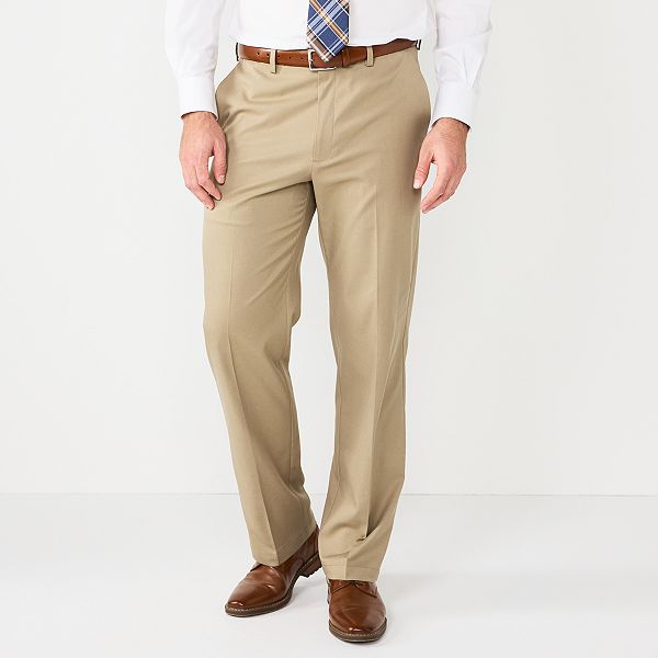 Men's Haggar® Cool Right® Performance Flex Classic-Fit Flat-Front Pants