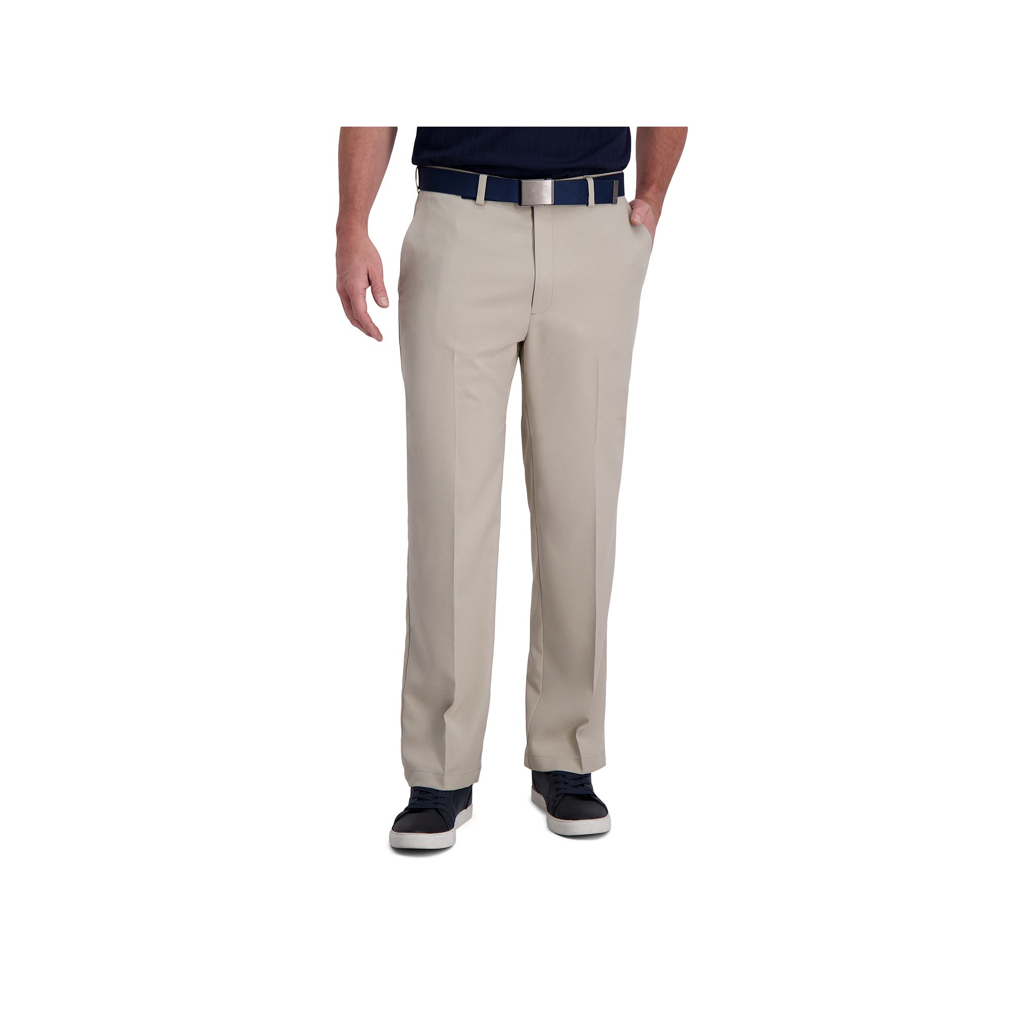 Mens Haggar® Cool Right® Performance Flex Classic-Fit Flat-Front Pants, 