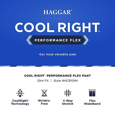 Men's Haggar® Cool Right® Performance Flex Slim-Fit Flat-Front Pants