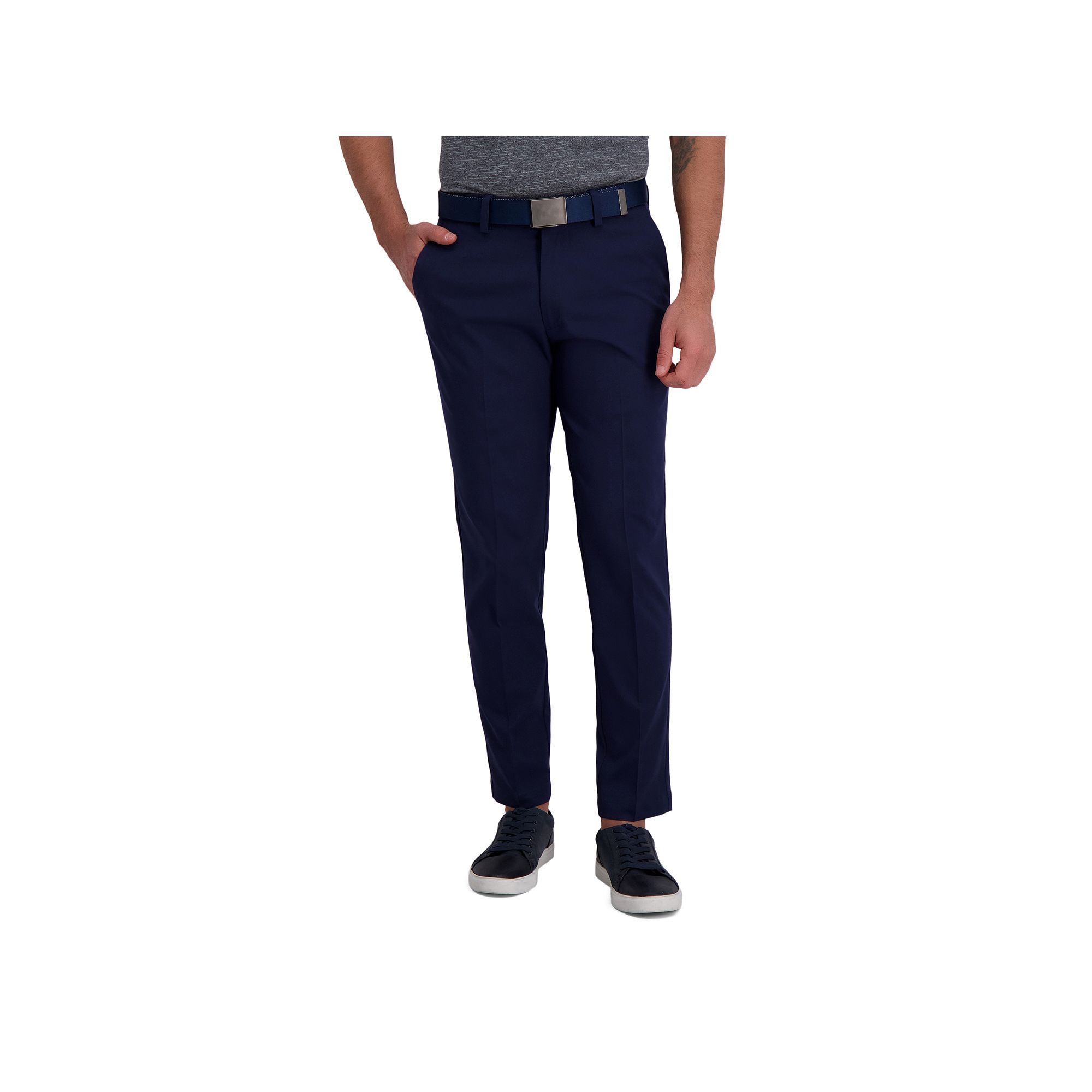 Mens Haggar® Cool Right® Performance Flex Slim-Fit Flat-Front Pants, Siz