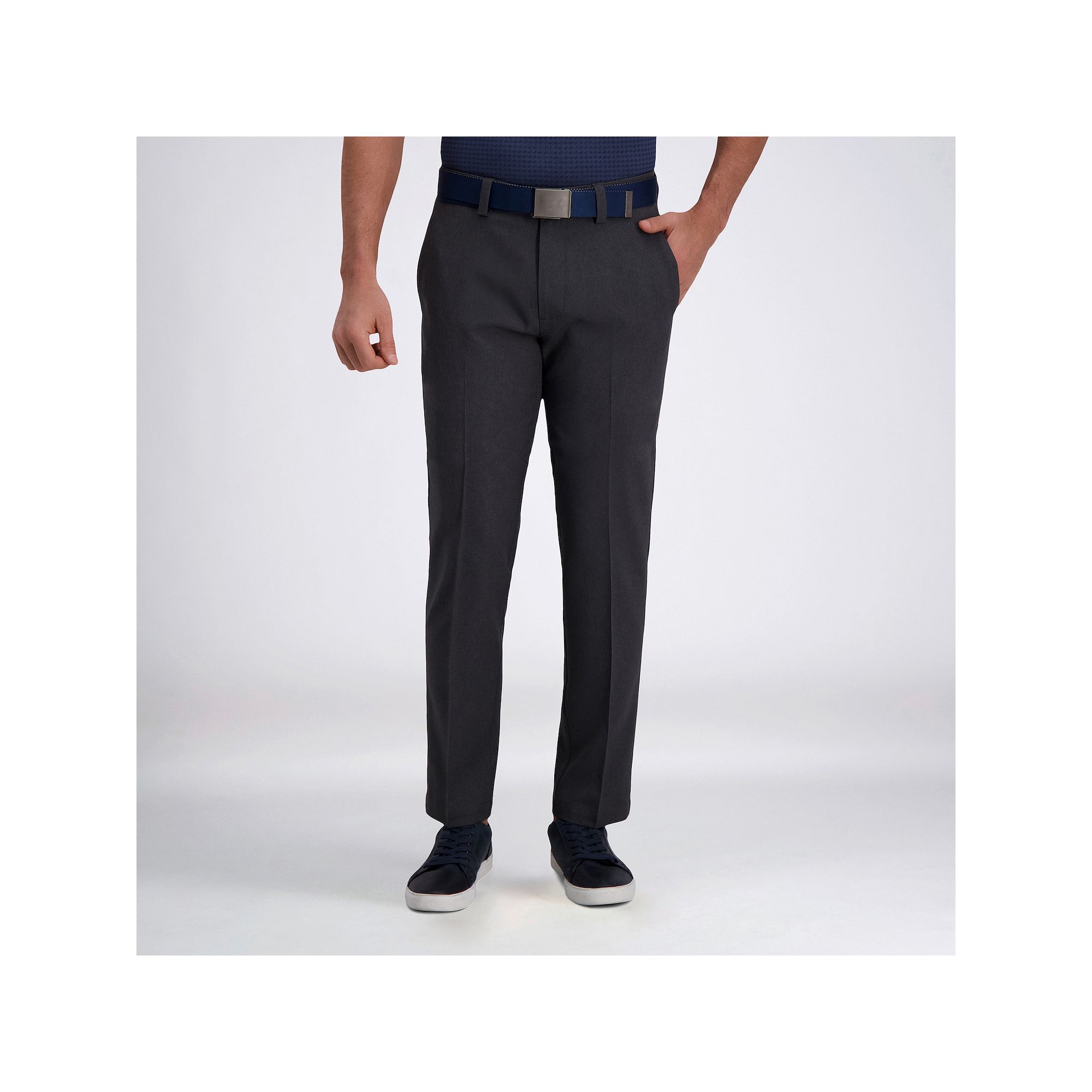 Mens Haggar® Cool Right® Performance Flex Straight-Fit Flat-Front Pants,