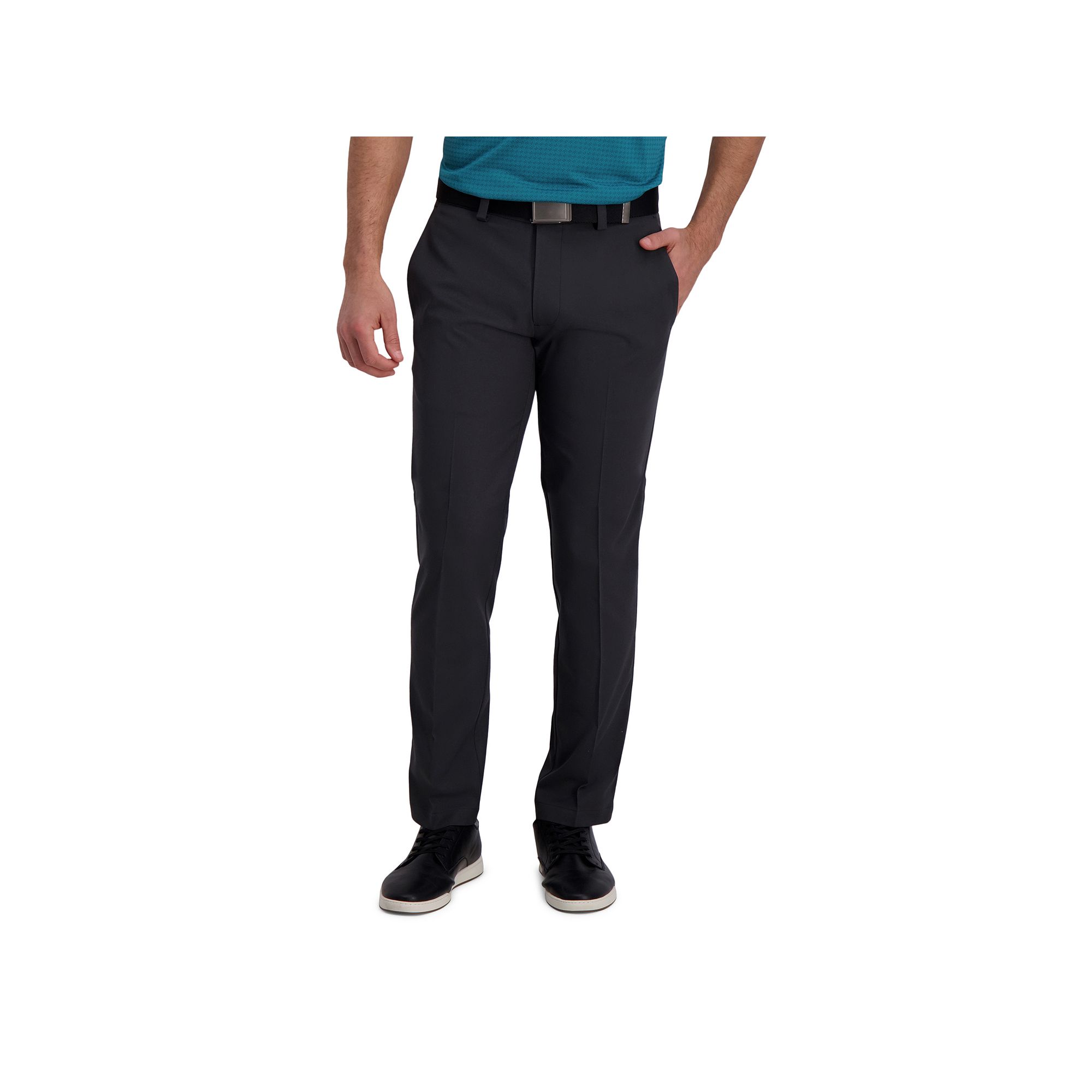 Mens Haggar® Cool Right® Performance Flex Straight-Fit Flat-Front Pants,