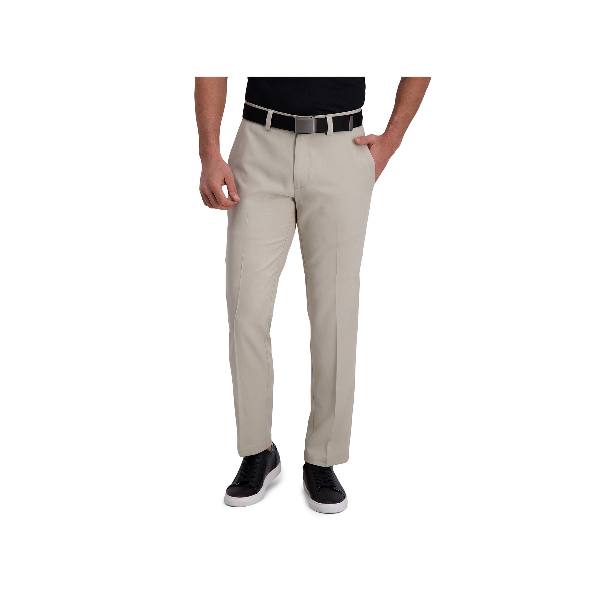 Mens Haggar® Cool Right® Performance Flex Straight-Fit Flat-Front Pants,