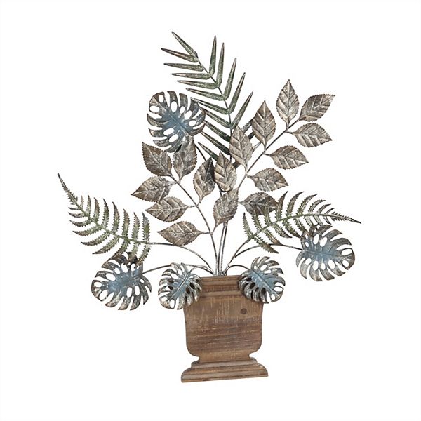 Cape Craftsmen Plant Metal And Wood Wall Decor